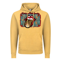 Vintage Mustard Merry Christmas Lips Santa Vintage Hoodie - Bettercallsaul