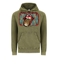 Vintage Olive Merry Christmas Lips Santa Vintage Hoodie - Bettercallsaul