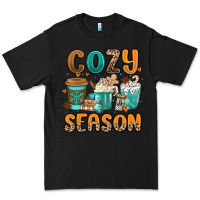 Black cozy season winter coffee cups Premium Tee - MaliasSmallBusiness
