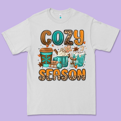 Cozy Season Winter Coffee Cups Premium Tee Designed By Maliassmallbusiness
