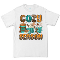 White cozy season winter coffee cups Premium Tee - MaliasSmallBusiness