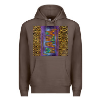 Coffee Leopard nana Premium Hoodie - FaDigitalArtStudio