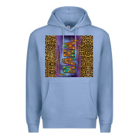 Colony Blue Leopard nana Premium Hoodie - FaDigitalArtStudio