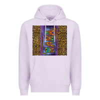 Lilac Leopard nana Premium Hoodie - FaDigitalArtStudio