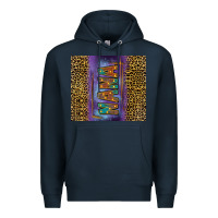 Navy Leopard nana Premium Hoodie - FaDigitalArtStudio