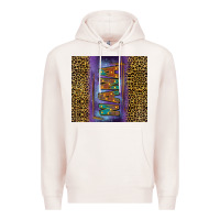 Pale Pink Leopard nana Premium Hoodie - FaDigitalArtStudio
