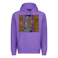 Purple Leopard nana Premium Hoodie - FaDigitalArtStudio