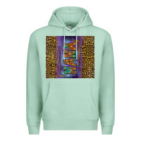 Seafoam Leopard nana Premium Hoodie - FaDigitalArtStudio