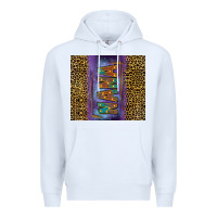White Leopard nana Premium Hoodie - FaDigitalArtStudio