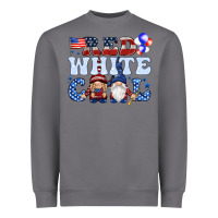 Storm Red white cool with gnomies 4th of july Heavyweight Sweatshirt - HowdyJamesFarm