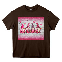 Chocolate Brown valentine's day gnomes Heavy Core Tee - MaliasSmallBusiness