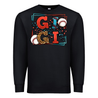 Black Baseball gigi leopard frame Premium Sweatshirt - LillyAllenDesigns