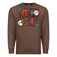 Chestnut Baseball gigi leopard frame Premium Sweatshirt - LillyAllenDesigns