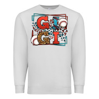 Dove Grey Baseball gigi leopard frame Premium Sweatshirt - LillyAllenDesigns