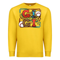 Lemon Baseball gigi leopard frame Premium Sweatshirt - LillyAllenDesigns