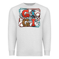 Oatmeal Heather Baseball gigi leopard frame Premium Sweatshirt - LillyAllenDesigns