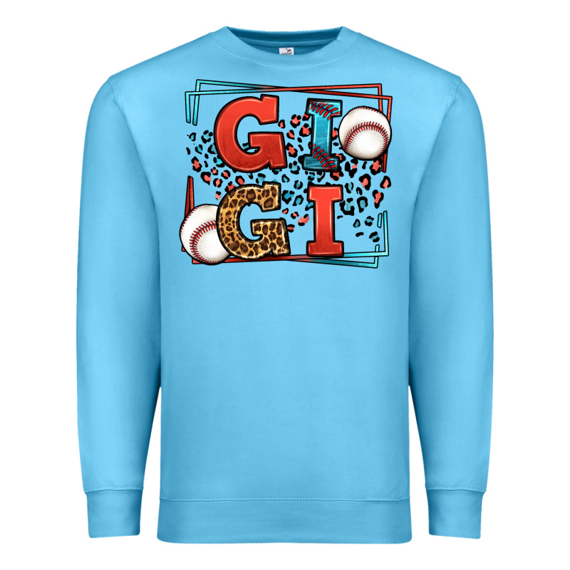 Baseball Gigi Leopard Frame Premium Sweatshirt by LillyAllenDesigns | Teevron