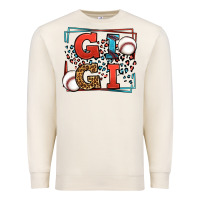 Sandshell Baseball gigi leopard frame Premium Sweatshirt - LillyAllenDesigns