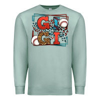 Seafoam Baseball gigi leopard frame Premium Sweatshirt - LillyAllenDesigns