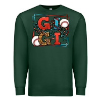 Sports Green Baseball gigi leopard frame Premium Sweatshirt - LillyAllenDesigns