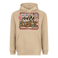 Mushroom Nurse life leopard frame Heavyweight Hoodie - LillyAllenDesigns