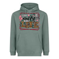 Sage Nurse life leopard frame Heavyweight Hoodie - LillyAllenDesigns