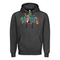 Charcoal Heather Mexican mama Mother's Day Zipper Hoodie - FaDigitalArtStudio