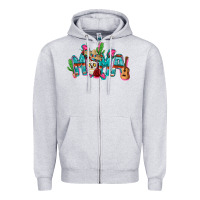 Heather Grey Mexican mama Mother's Day Zipper Hoodie - FaDigitalArtStudio