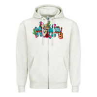 Oatmeal Heather Mexican mama Mother's Day Zipper Hoodie - FaDigitalArtStudio