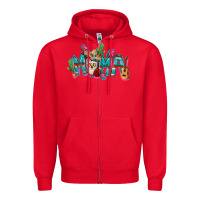 Red Mexican mama Mother's Day Zipper Hoodie - FaDigitalArtStudio