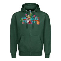 Sports Green Mexican mama Mother's Day Zipper Hoodie - FaDigitalArtStudio