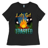 Black lets get toasted Ladies Tee - NancyCooperArtShop