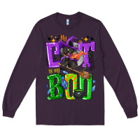 Plum My cat is my boo Halloween Long Sleeve Tee - NancyCooperArtShop