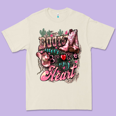 Boots Never Broke My Heart Premium Tee Designed By Nancycooperartshop