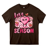 Chocolate Brown love season Heavy Core Tee - MaliasSmallBusiness