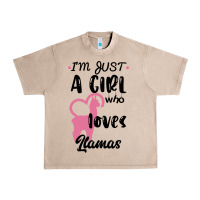 French Oak Just A Girl Who Loves Llamas I Love Llamas Urban Heavy Tee - Bettercallsaul