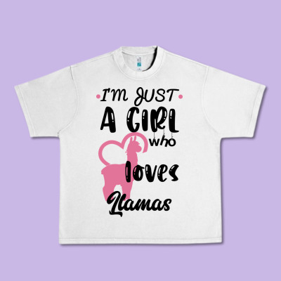 Just A Girl Who Loves Llamas I Love Llamas Urban Heavy Tee Designed By Bettercallsaul