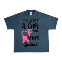 Midnight Navy Just A Girl Who Loves Llamas I Love Llamas Urban Heavy Tee - Bettercallsaul