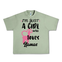 Oil Green Just A Girl Who Loves Llamas I Love Llamas Urban Heavy Tee - Bettercallsaul