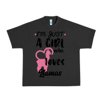 Pigment Black Just A Girl Who Loves Llamas I Love Llamas Urban Heavy Tee - Bettercallsaul