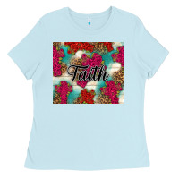Baby Blue faith Ladies Tee - NancyCooperArtShop