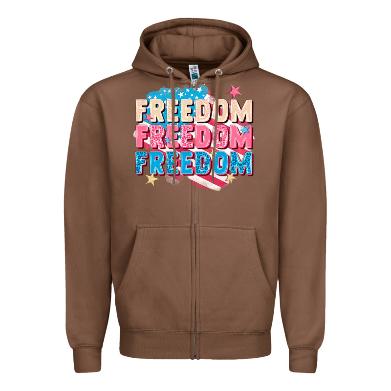 Freedom Freedom Freedom Zipper Hoodie by FaDigitalArtStudio | Teevron