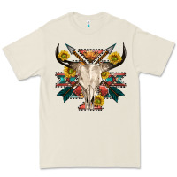 Bone aztec western bull skull Premium Tee - NancyCooperArtShop