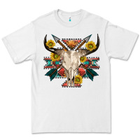 White aztec western bull skull Premium Tee - NancyCooperArtShop