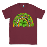 Burgundy western st patricks rainbow Classic Tee - Jasminsmagicworld