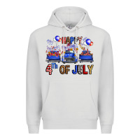 Dove Grey Western Truck Hello Fourth Of July America Premium Hoodie - FaDigitalArtStudio