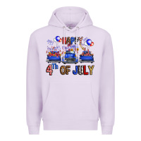 Lilac Western Truck Hello Fourth Of July America Premium Hoodie - FaDigitalArtStudio