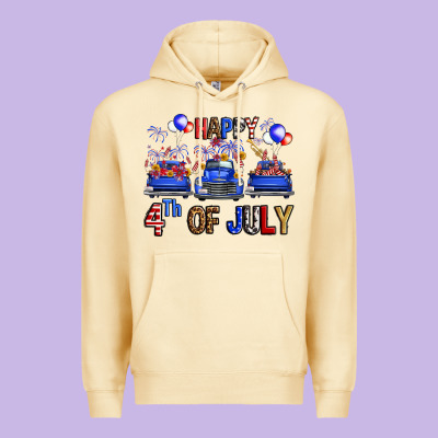 Western Truck Hello Fourth Of July America Premium Hoodie Designed By Fadigitalartstudio