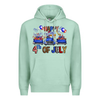Seafoam Western Truck Hello Fourth Of July America Premium Hoodie - FaDigitalArtStudio