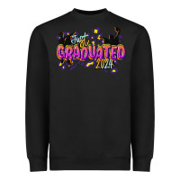Black just graduated 2024 Heavyweight Sweatshirt - CowGirlArtShop